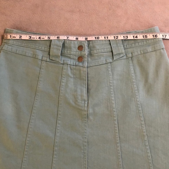 Aqua Colored denim skirt - Picture 2 of 6